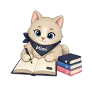 Кіт Mimiao вчиться за книжкою